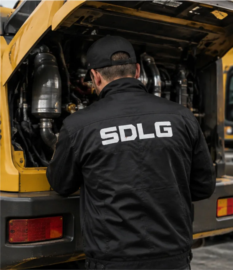 Спеціаліст EX біля техніки SDLG