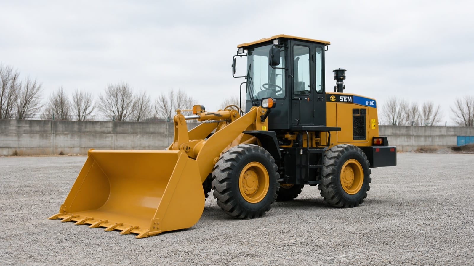 Фронтальний навантажувач SEM618D, вигляд спереду збоку